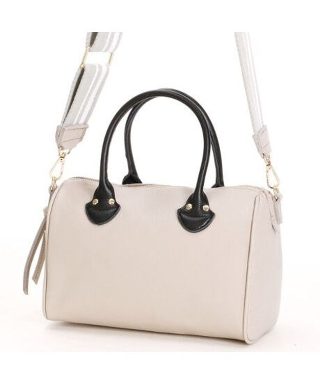 UNBILLION perche / 牛革オイル2wayテープショルダーS グレーブラック