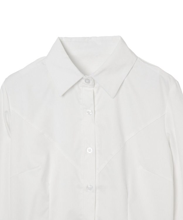 WEGO 【SCHOOLITEM】スクールプリンセスシームフィットシャツ ホワイト