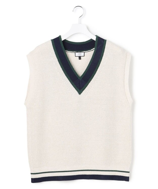 J.PRESS YORK STREET 【UNISEX】チルデンニット ベスト アイボリー系