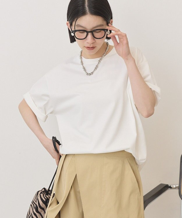 AMERICAN HOLIC 裾ラウンドＴシャツ Off White