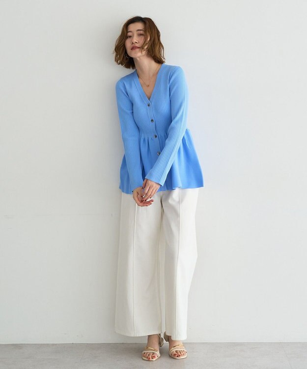 YECCA VECCA 綿麻バギーツイルパンツ Off White