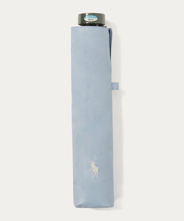 MOONBAT 【遮光率100％/遮熱/UV/大寸/軽量】POLO RALPH LAUREN（ポロ ラルフローレン）晴雨兼用日傘  ポロポニー 無地 折りたたみ傘 大きめ ペールスカイ