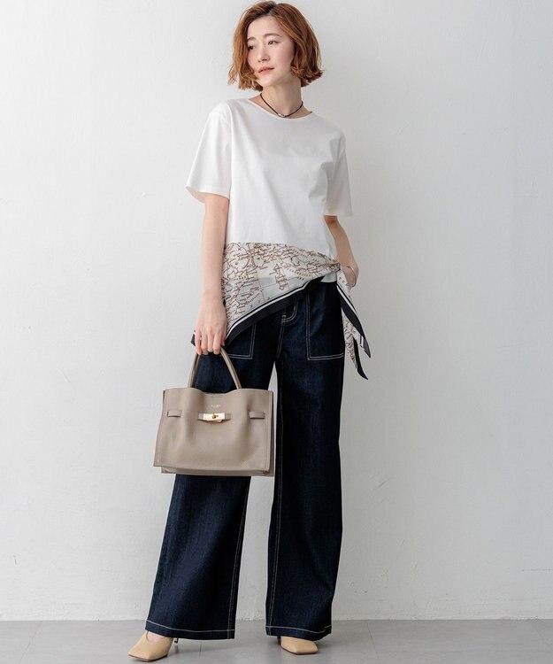 23区 【先行予約】VIOLAd'ORO イタリアンWフェイスレザー トートバッグ ベージュ系