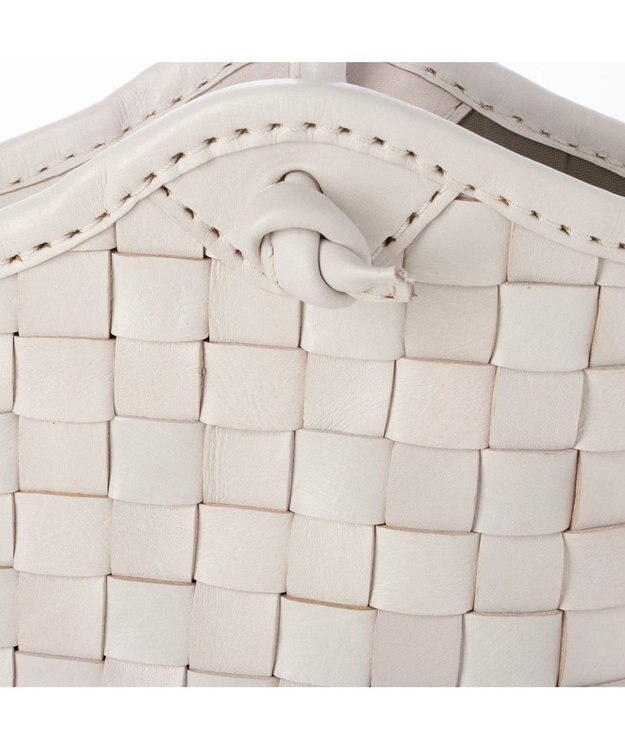 UNBILLION ピークスピーク PEAKS PEAK / 牛革レザーメッシュトートL アイボリー