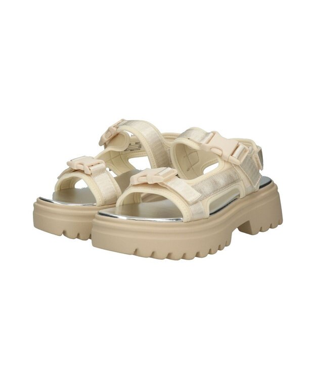 Bridget Birkin 【VINCULUM】厚底スポーツサンダル ベージュコンビ