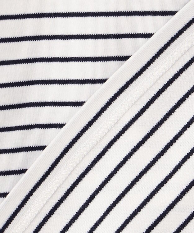 UNFILO 【洗える】クロップドＴシャツ ボーダー