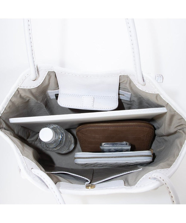 UNBILLION ピークスピーク PEAKS PEAK / 牛革レザーメッシュトートL アイボリー