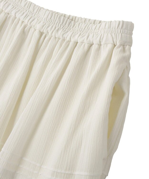 earth music&ecology ティアードギャザースカート Off White