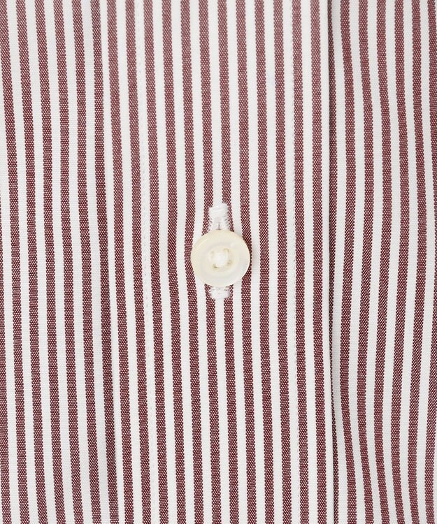 J.PRESS MEN 【PREMIUM PLEATS / 形態安定】ロンドンストライプ ドレスシャツ / B.D. ワイン系1