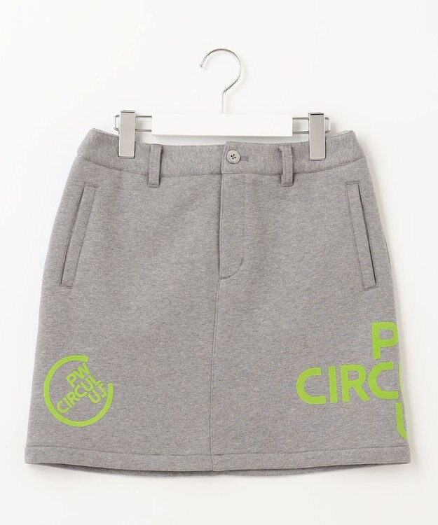 PW CIRCULUS 【WOMEN】アスレジャー 裏毛 ロゴ スカート ライトグレー系