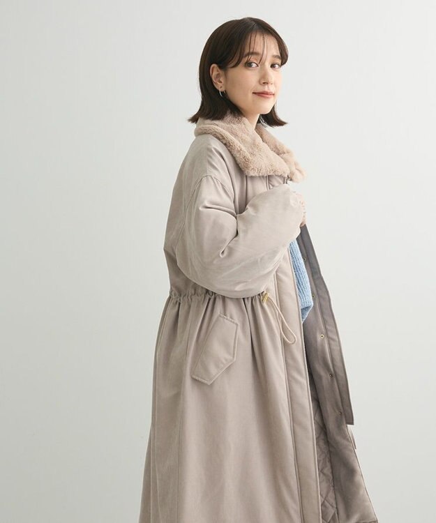 Green Parks ・ＥＬＥＮＣＡＲＥ　ＤＵＥ　中綿モッズコート Beige