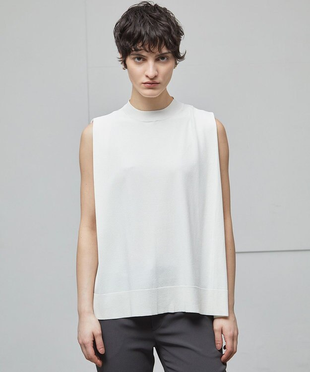 BEIGE， 【洗える】VALOIS / ドッキングニット Ecru