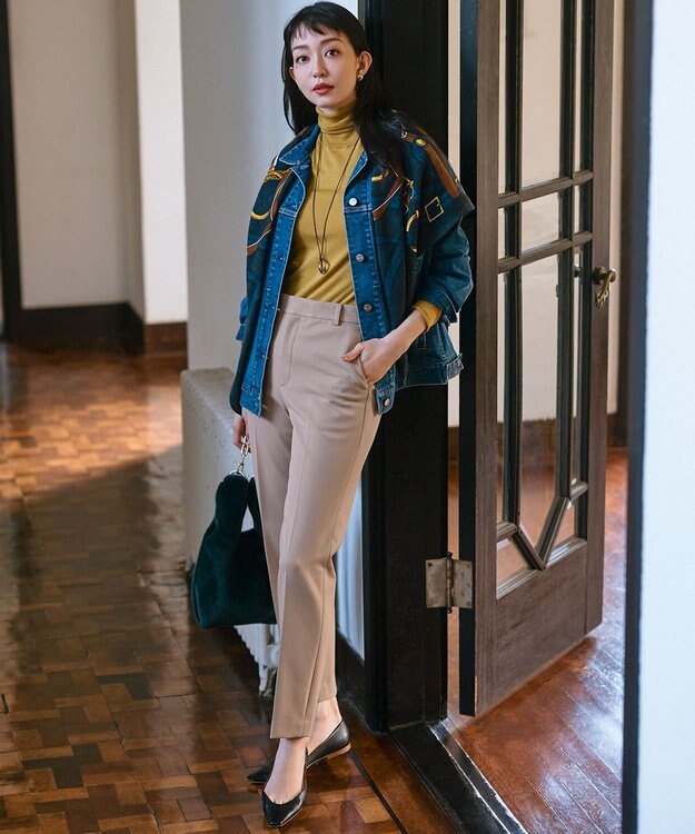 23区 【Oggi1月号/CLASSY.11月号掲載】スムージーコットン タートルネック ニット イエロー系