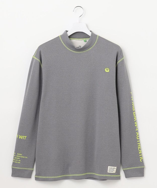 PW CIRCULUS 【裏起毛/防寒】【MEN】ステッチポイント モックネック グレー系