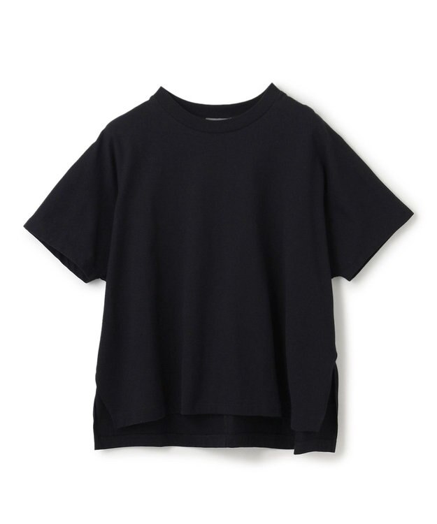 uncrave 【佐藤晴美さん着用・洗濯機洗い可】プレーンストレッチ ビッグTシャツ ブラック