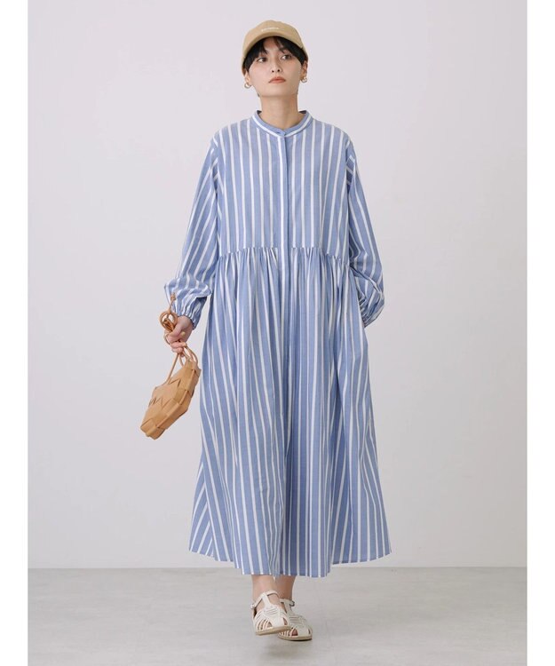AMERICAN HOLIC アソートギャザーフレアワンピース Stripe Navy