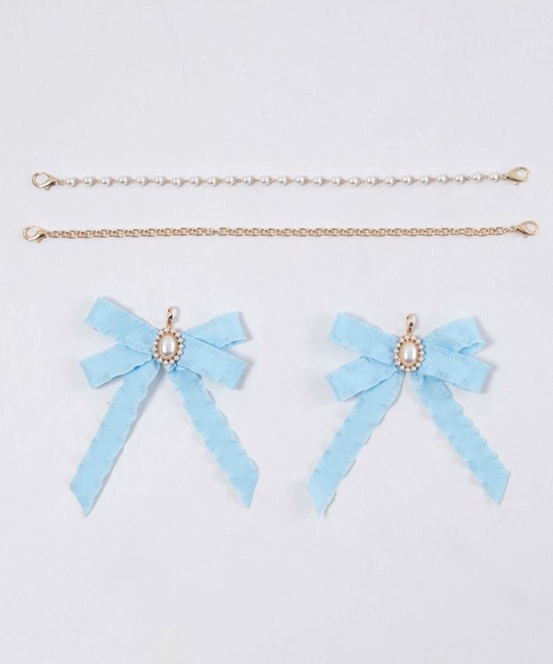 WEGO 【痛バ＆推し活グッズ】きらめきDIYパールリボンセットL サックス