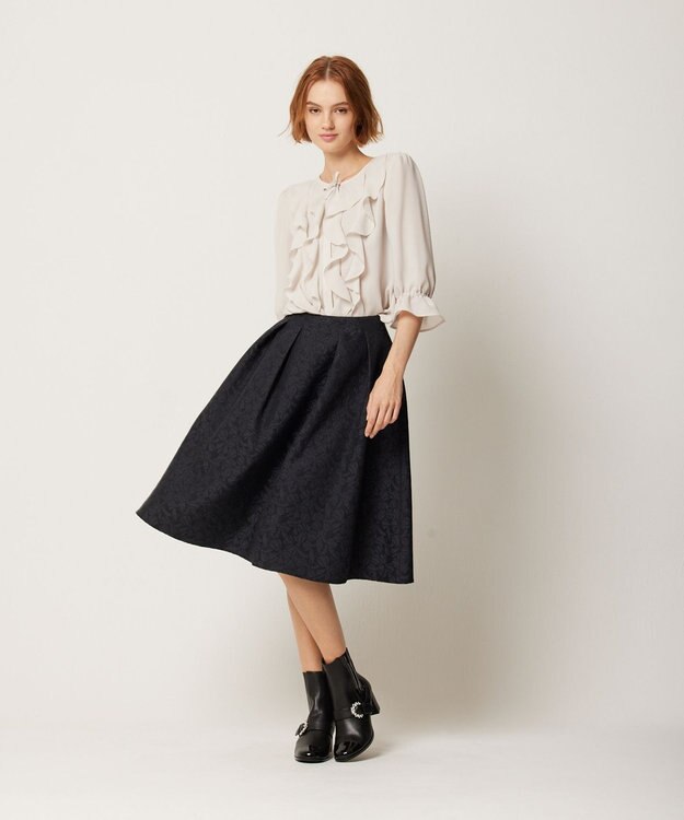 TOCCA 【消臭・洗える】PROMISE RIBBON FRILL ブラウス ベージュ系