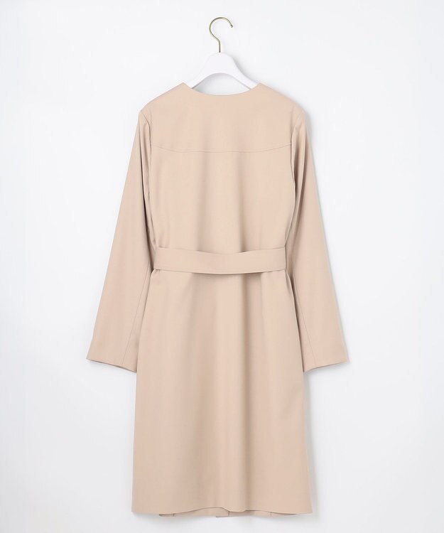 ANY SIS ノーカラーライトテロンチ コート ベージュ