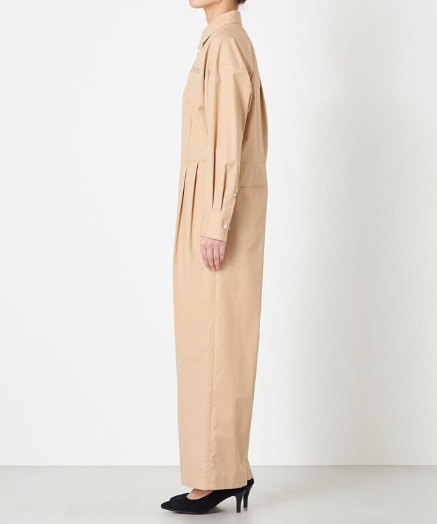 NAVE 【ReNAVE・セットアップ可/洗える/接触冷感/UVケア】コットンポリブロード オールインワン ベージュ系