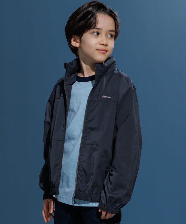J.PRESS KIDS 【撥水】【100-130㎝】バックロゴ ポケッタブル ブルゾン ネイビー系