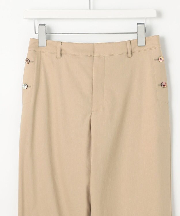 J.PRESS LADIES 【セットアップ対応・洗える】セルロースリネンストレッチ ワイド パンツ ベージュ系