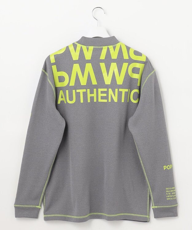 PW CIRCULUS 【裏起毛/防寒】【MEN】ステッチポイント モックネック グレー系