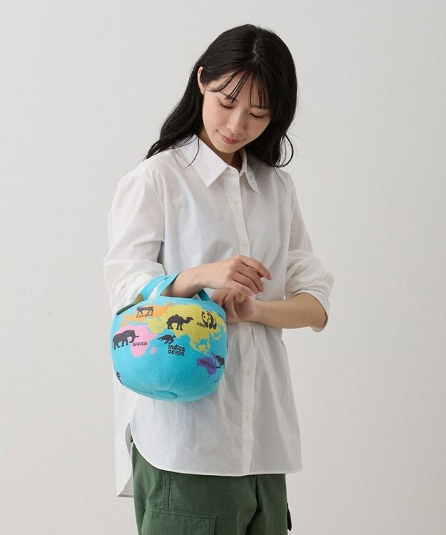 ROOTOTE 6844【インテリアにもなるトート】CJ.チキュウギ.ニット-A 01：ブルー