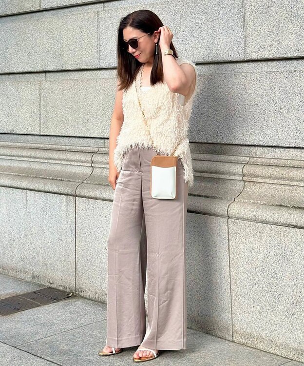 LA BAGAGERIE 【インスタグラマー Chiyoさん×LA BAGAGERIE】チェーンスマホショルダー チョコ