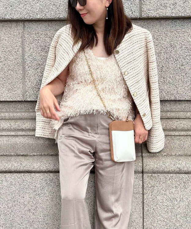 LA BAGAGERIE 【インスタグラマー Chiyoさん×LA BAGAGERIE】チェーンスマホショルダー チョコ