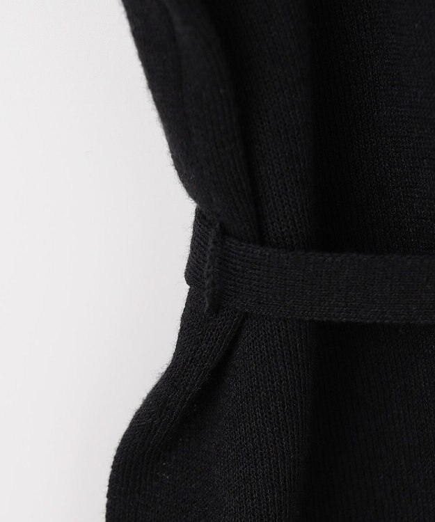 組曲 L 【先行予約・WEB限定】シアーニット 襟付き七分袖カーディガン ブラック系