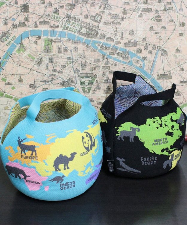 ROOTOTE 6844【インテリアにもなるトート】CJ.チキュウギ.ニット-A 01：ブルー