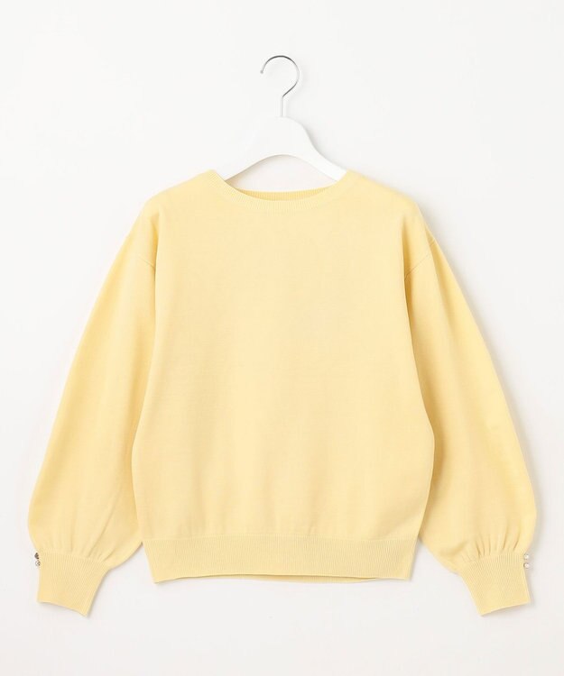 Feroux 【洗える】ビジューポイント ニット ライトイエロー系