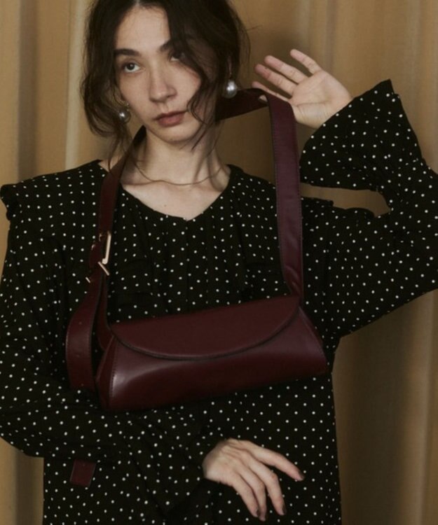 WEGO 【ANGIE VINTAGE】ロールショルダーBAG ワイン