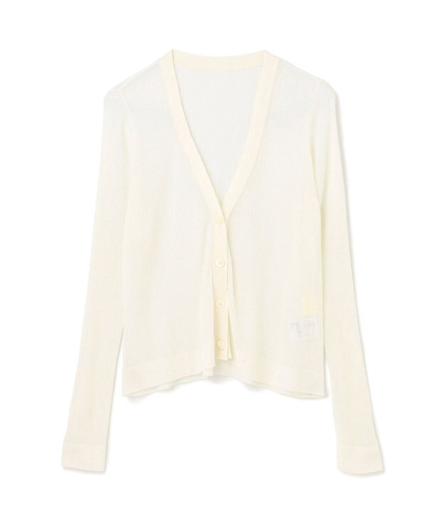 GRACE CONTINENTAL リブシアーニットカーディガン ホワイト