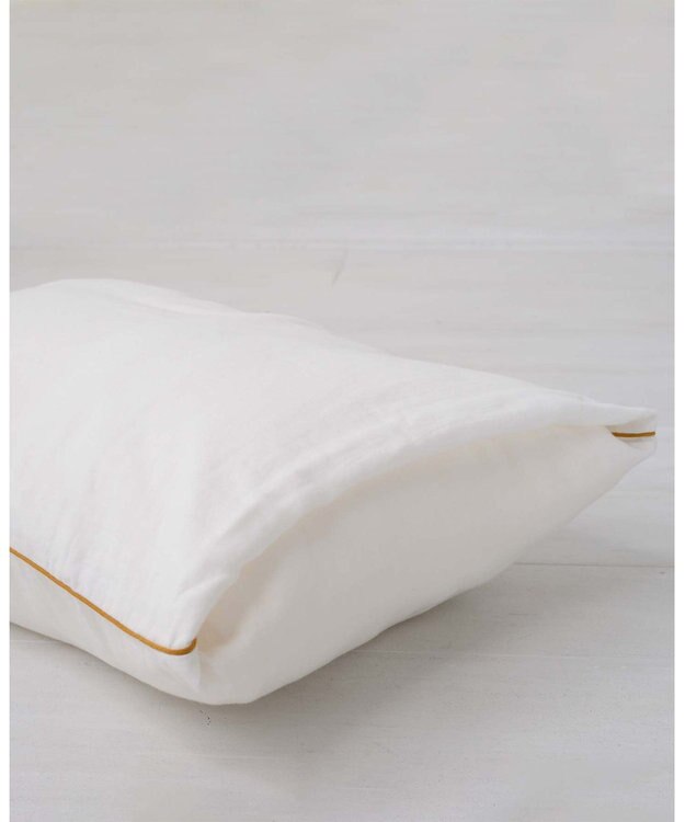 京和晒綿紗 ガーゼ枕カバー 白3重合わせ M43×63用 マスタードバイアス