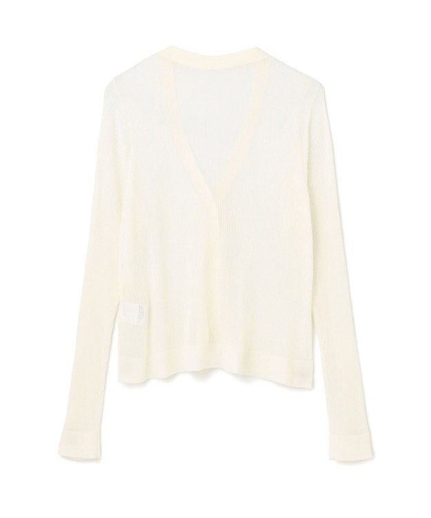 GRACE CONTINENTAL リブシアーニットカーディガン ホワイト