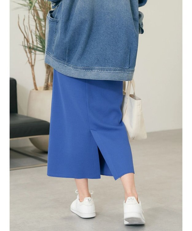 AMERICAN HOLIC 針抜きリブタイトスカート Blue