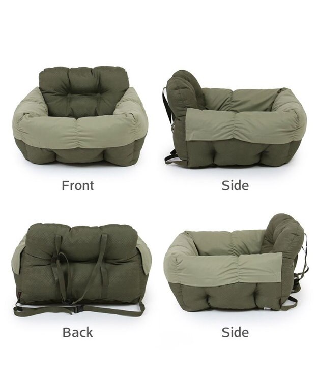 PET PARADISE ペットパラダイス ドライブカドラー 《ギャザー》 小型犬 多頭用 カーキ