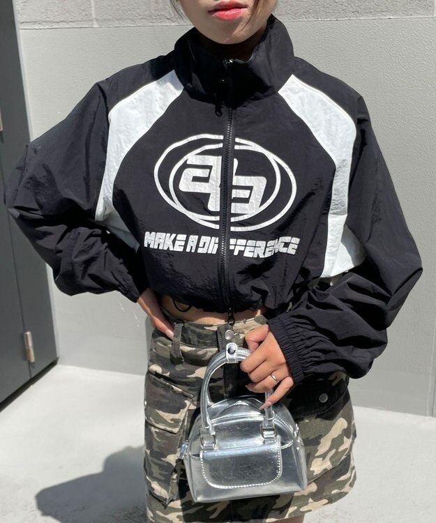 WEGO キリカエナイロンブルゾン ブラック