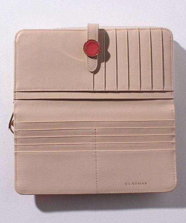CLATHAS ブラン ラウンドファスナー長財布 ピンク