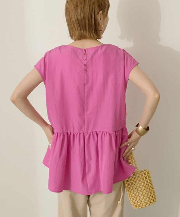 AMERICAN HOLIC ペプラムノースリーブブラウス【WEB限定カラー有り】 Pink