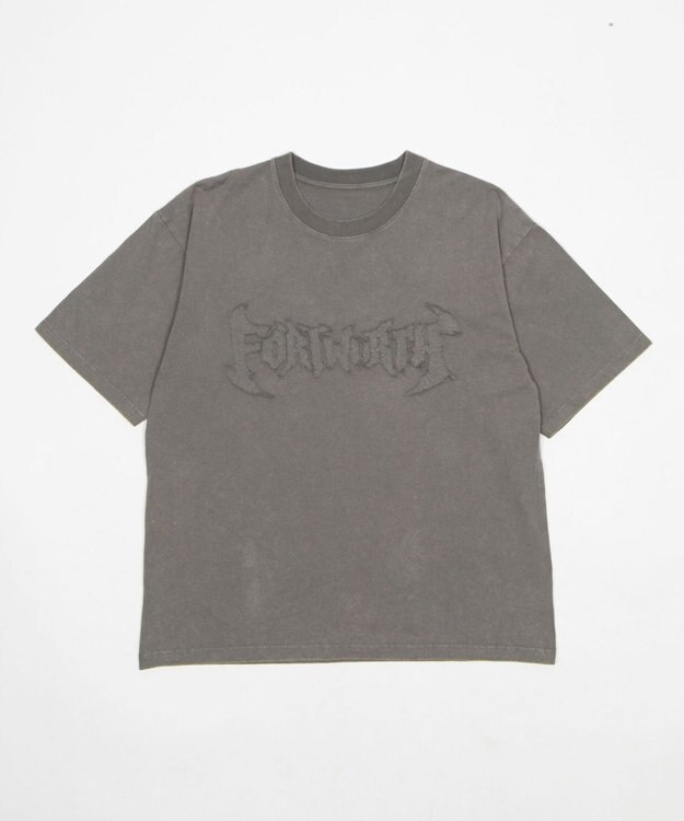 WEGO 【ユニセックス着用ITEM/MLサイズ展開】ブリーチダメージアップリケT（SS） グレー