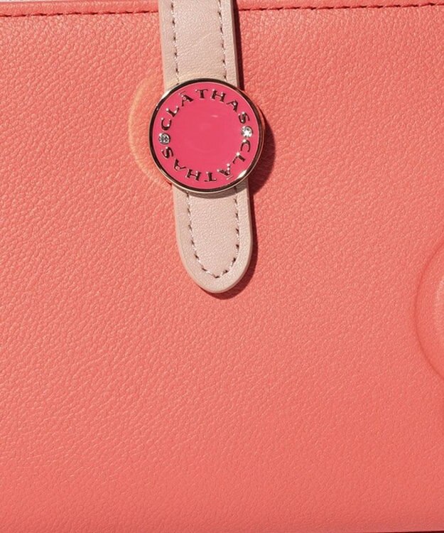 CLATHAS ブラン ラウンドファスナー長財布 ピンク