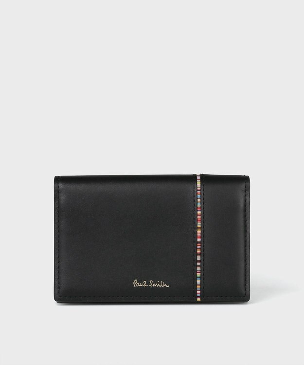Paul Smith  シグネチャーストライプ インバーテッド 名刺入れ ブラック