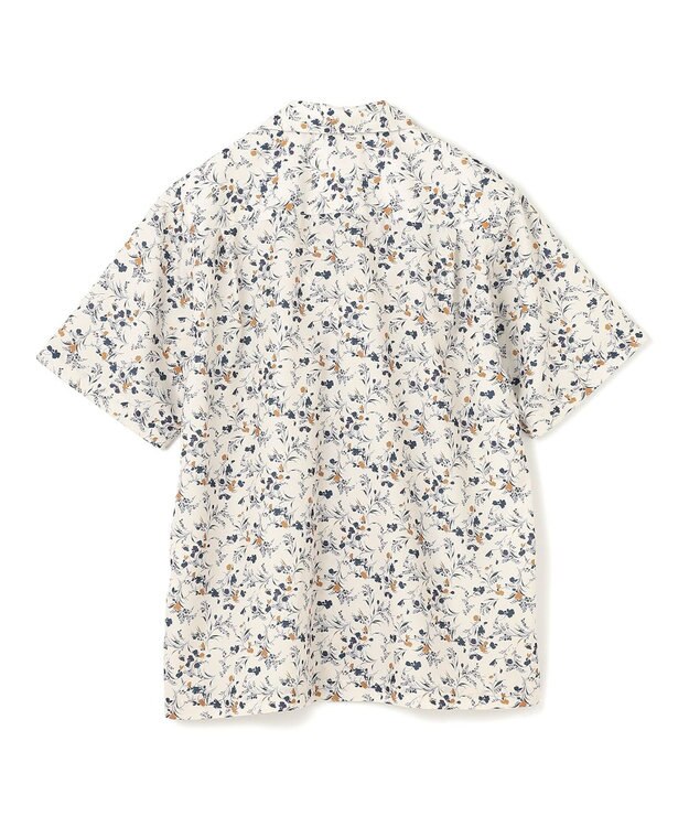 UNFILO MENS ボタニカルプリント オープンカラーシャツ【ギフトにもおすすめ】 ベージュプリント