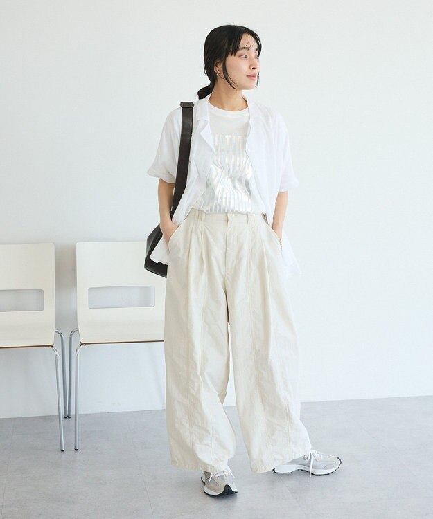 CRAFT STANDARD BOUTIQUE ツイストロゴハーフスリーブTシャツ Off White