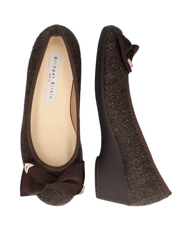 Bridget Birkin ＜3E＞【Bridget Birkin Walk】コーナーパーツリボンウォーキングパンプス ブラウン雑材