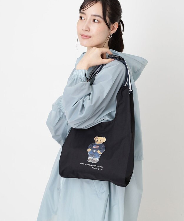 MOONBAT 【WEB限定】POLO RALPH LAUREN（ポロ ラルフ ローレン）ポロベア ベルト付き レインバッグ Sサイス ブラック