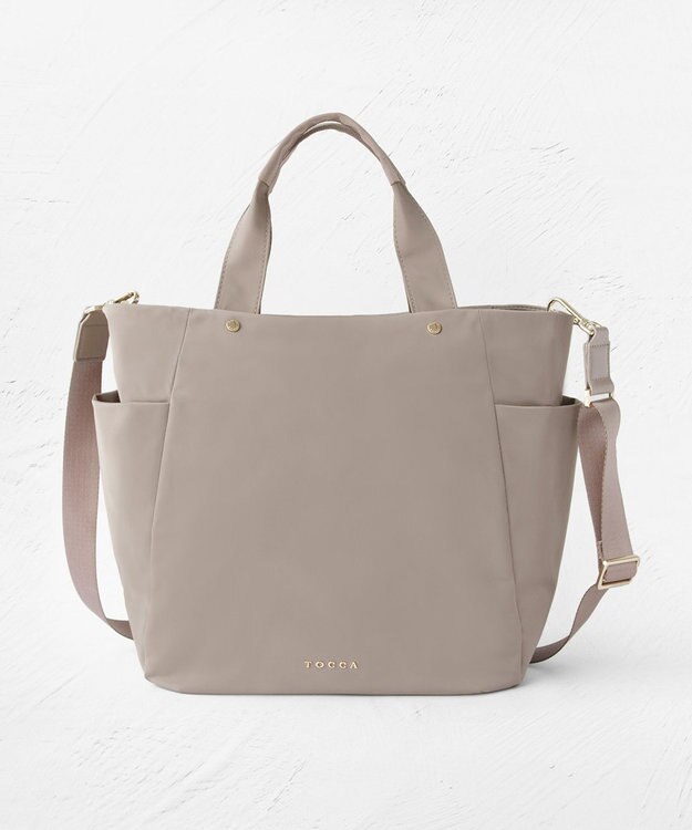 TOCCA 【撥水・A4サイズ対応】ALINE NYLONTOTE M  ナイロントートバッグ ベージュ系